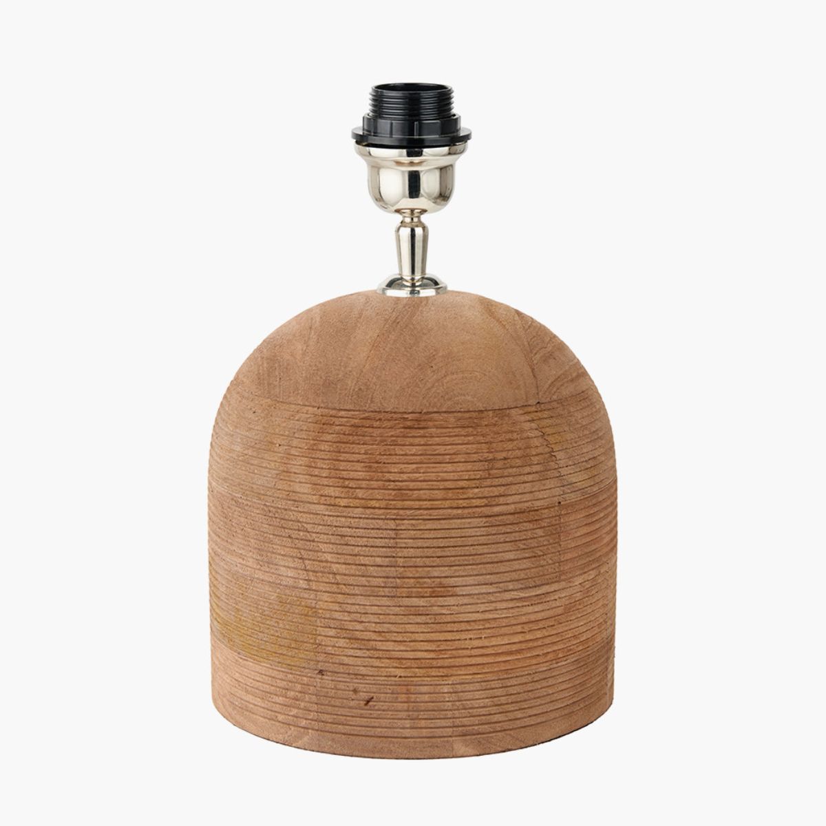 Pacific Lifestyle Nelu Natural Engraved Wood Dome Table Lamp Base