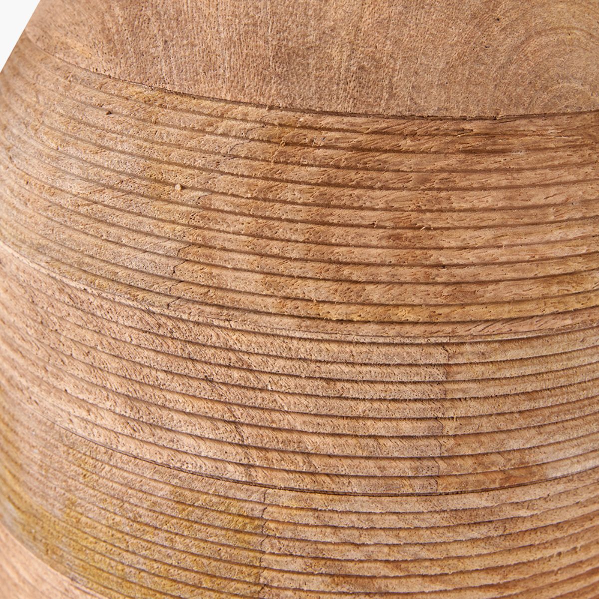 Pacific Lifestyle Nelu Natural Engraved Wood Dome Table Lamp Base