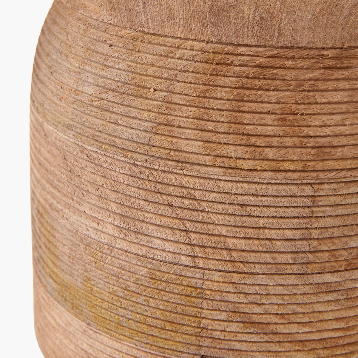 Pacific Lifestyle Nelu Natural Engraved Wood Dome Table Lamp Base