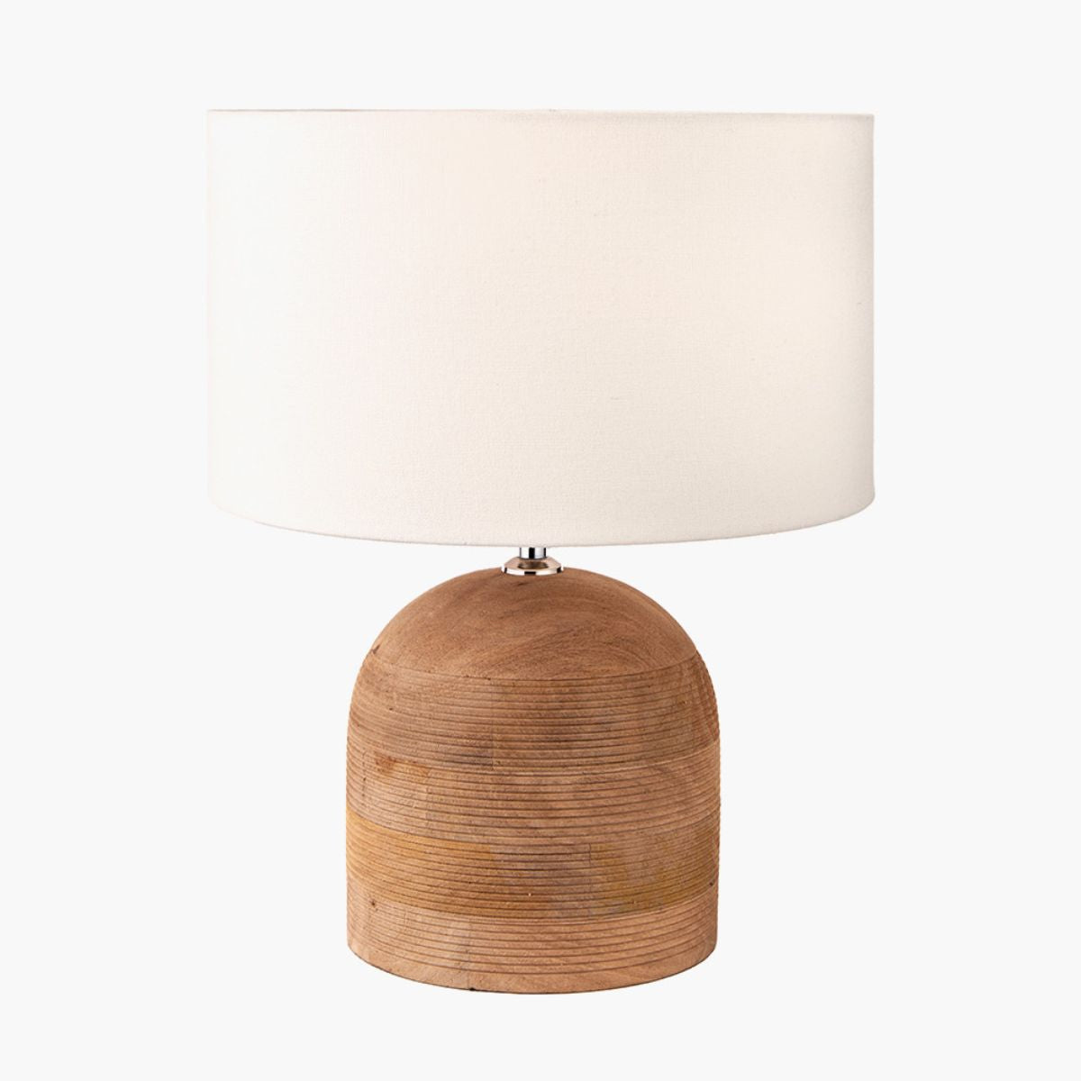 Pacific Lifestyle Nelu Natural Engraved Wood Dome Table Lamp Base