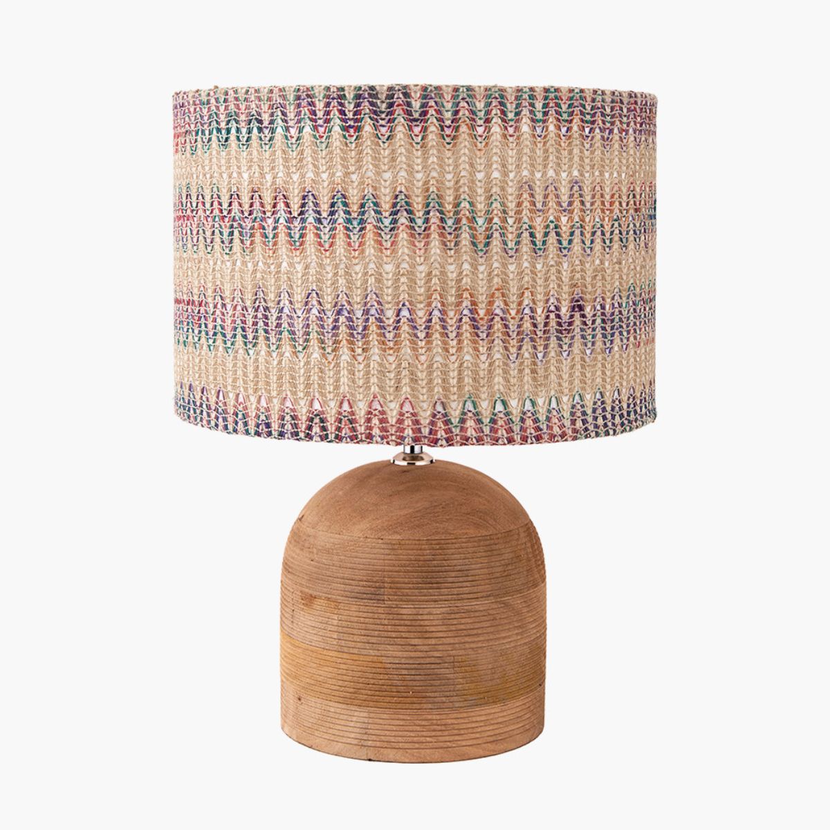 Pacific Lifestyle Nelu Natural Engraved Wood Dome Table Lamp Base