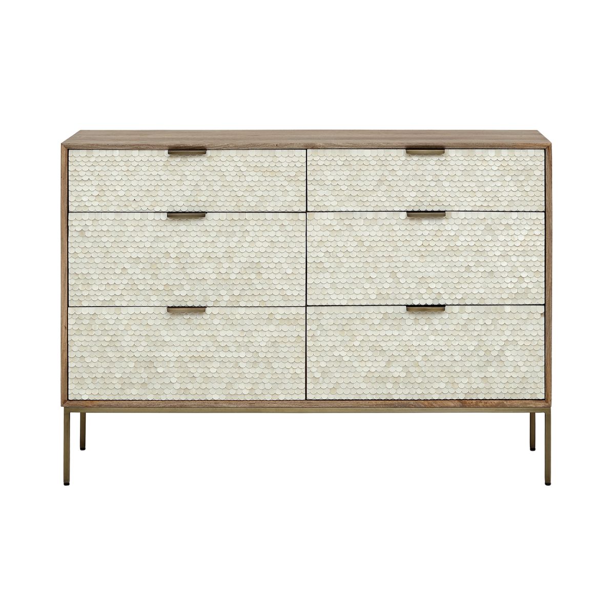 Libra Interiors Nerida Bone Inlay Chest of Drawers