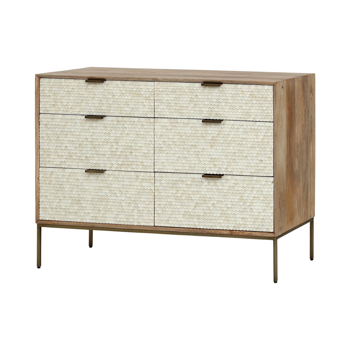 Libra Interiors Nerida Bone Inlay Chest of Drawers