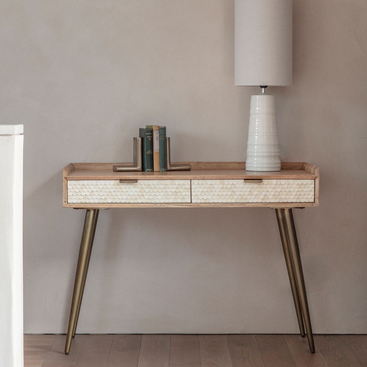 Libra Interiors Nerida Bone Inlay Desk