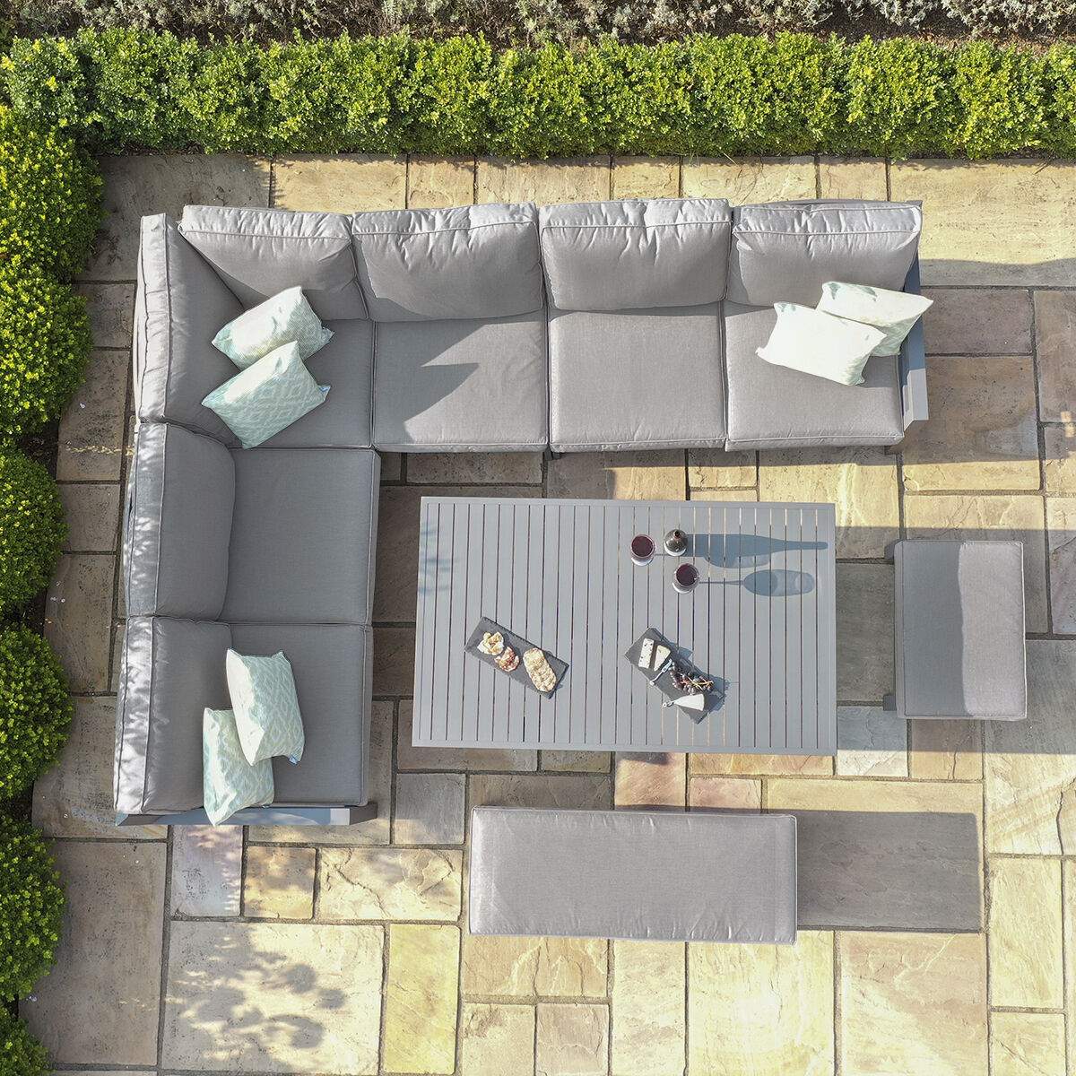 Maze New York Aluminium Corner Dining Set