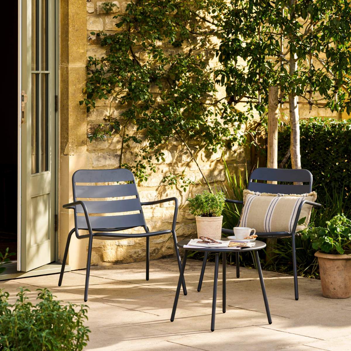 Garden Trading Newbridge Armchair Set Carbon