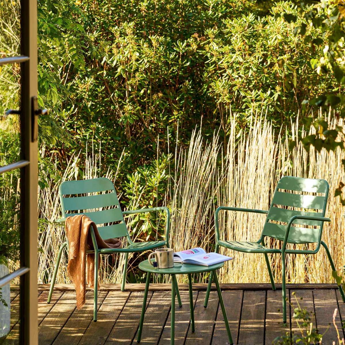Garden Trading Newbridge Armchair Set Thistle Green