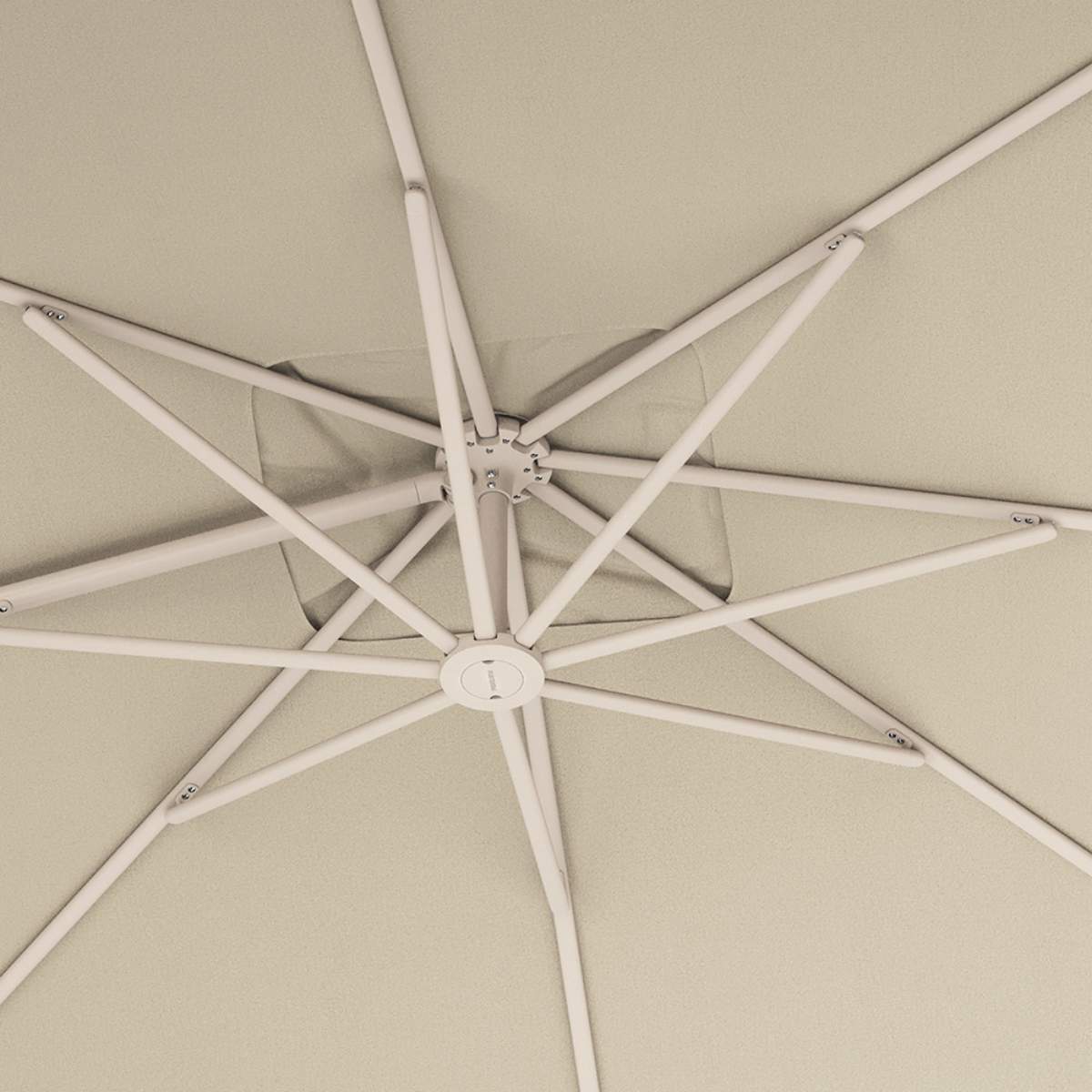 Pacific Lifestyle Nexus T2 Premium Sandstone / Champagne Free Arm Parasol