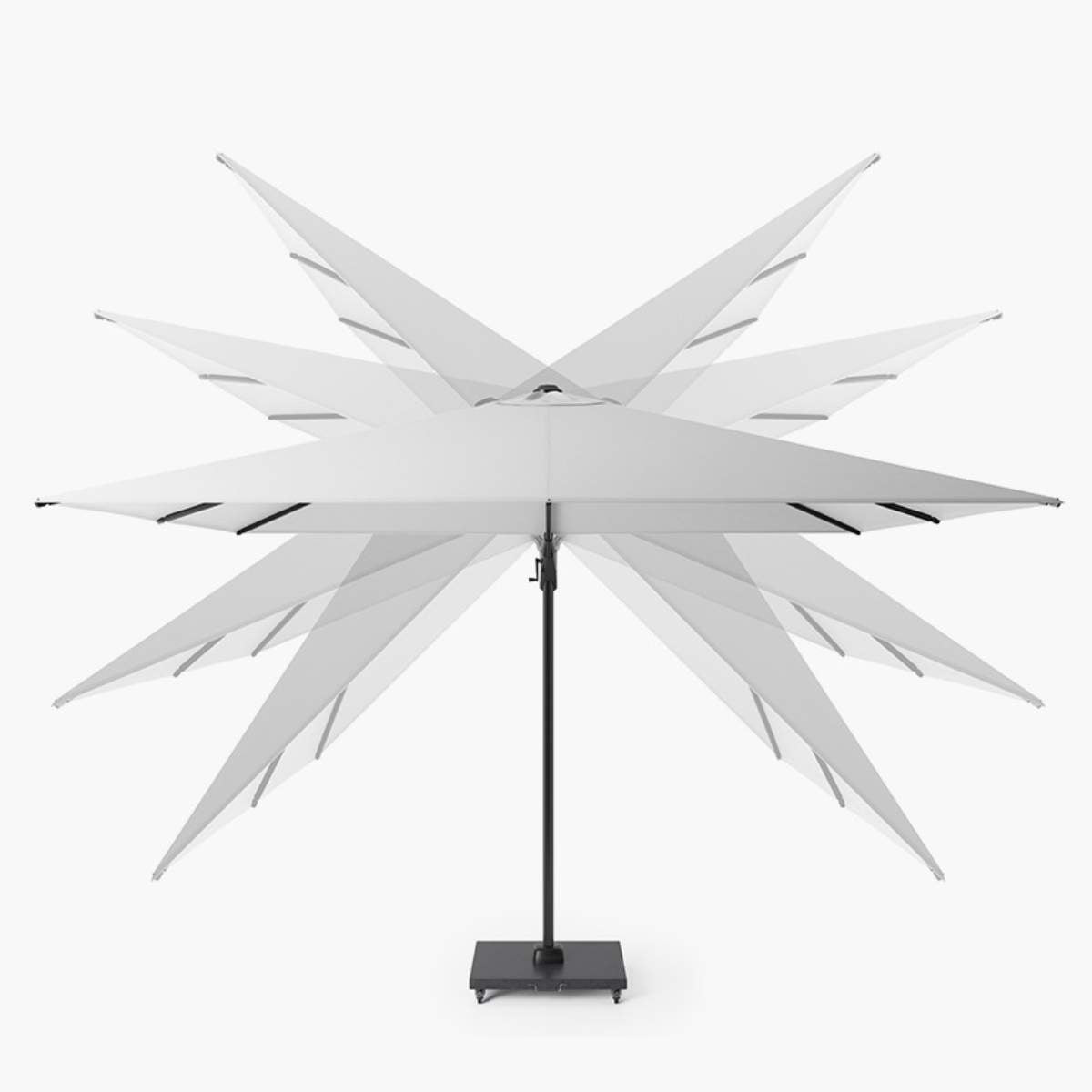 Pacific Lifestyle Nexus T2 Premium Sandstone / Champagne Free Arm Parasol