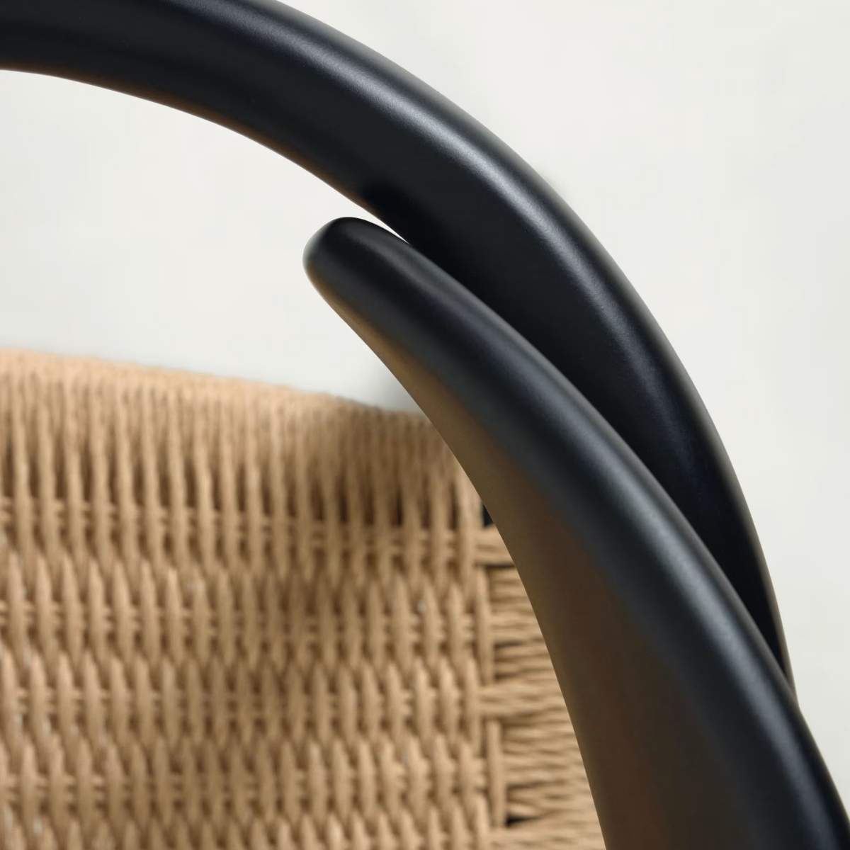 Kave Home Nina stackable chair in FSC 100% solid acacia wood and ecru rope cord