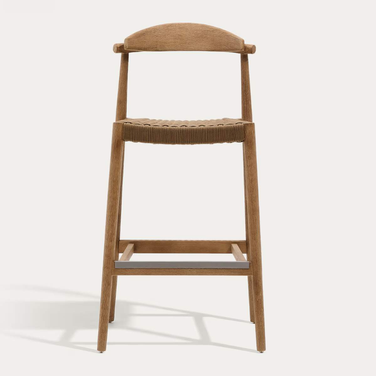 Kave Home Nina stool in solid acacia wood, height 76 cm FSC 100%