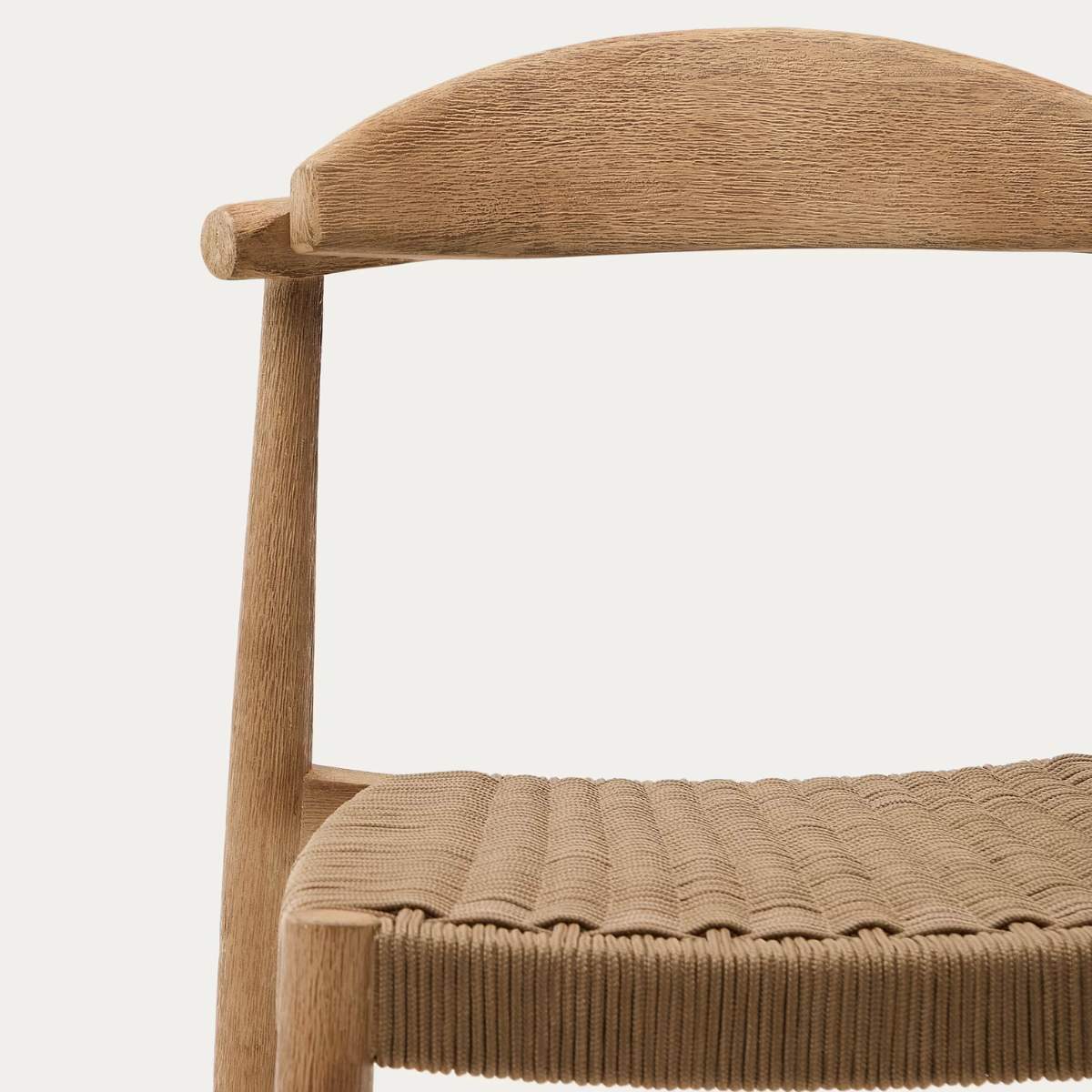 Kave Home Nina stool in solid acacia wood, height 76 cm FSC 100%