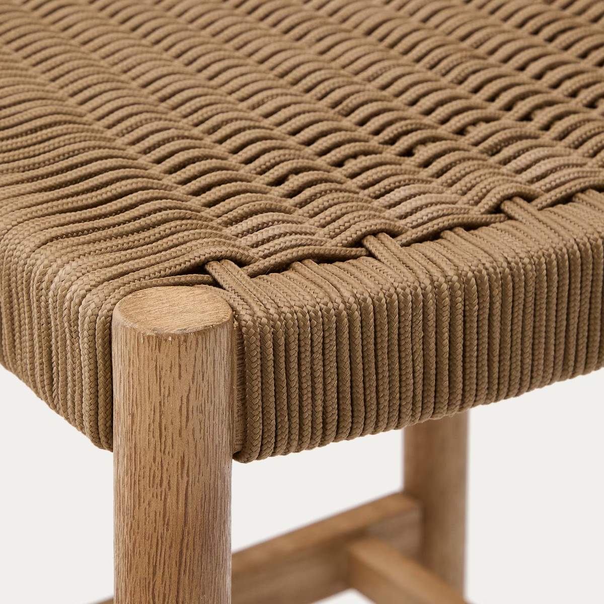 Kave Home Nina stool in solid acacia wood, height 76 cm FSC 100%