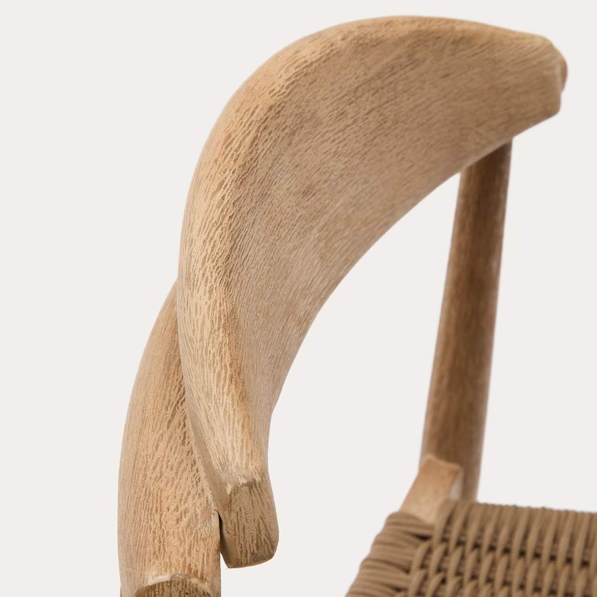 Kave Home Nina stool in solid acacia wood, height 76 cm FSC 100%