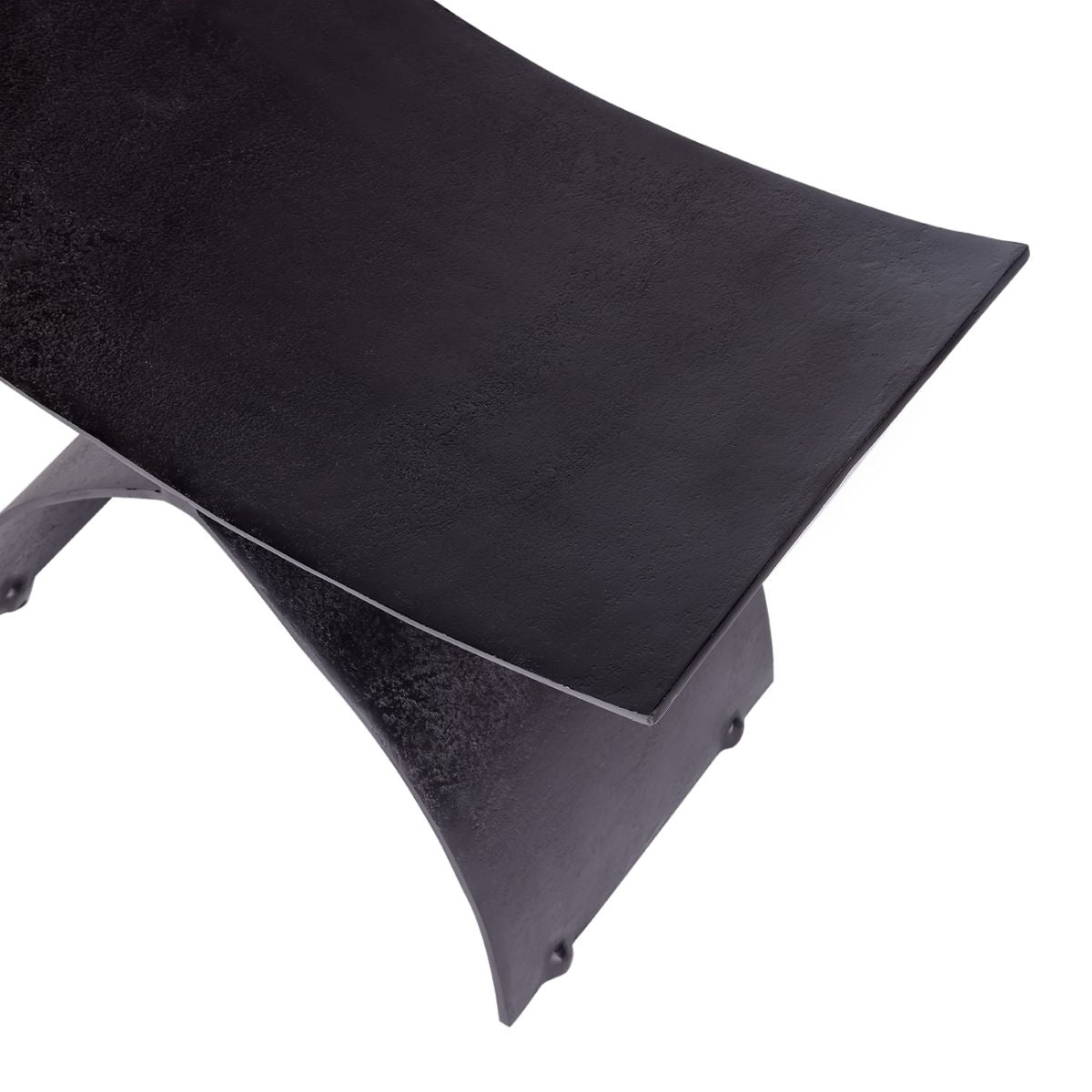 Libra Interiors Noir Crescent Iron Stool
