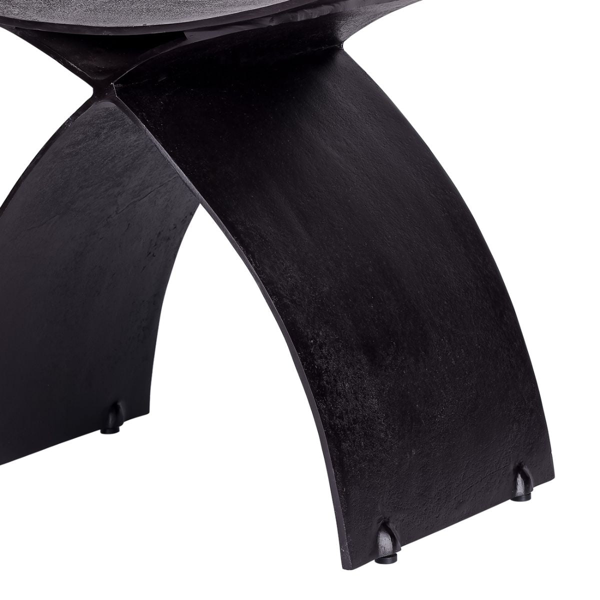 Libra Interiors Noir Crescent Iron Stool