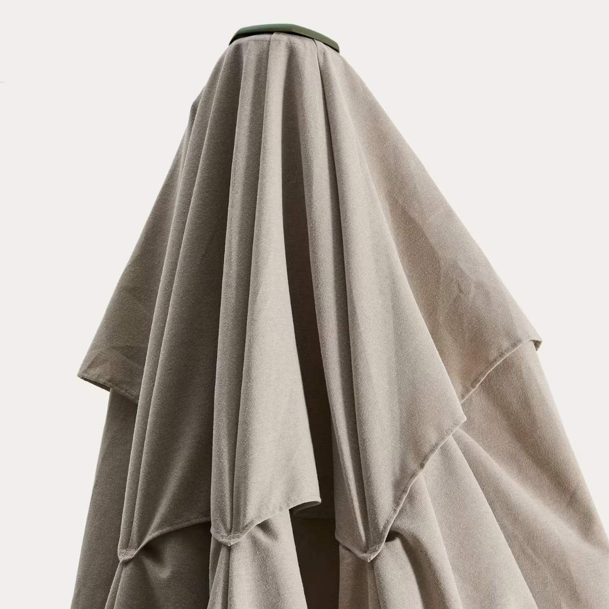Kave Home Noli beige cantilever parasol with taupe aluminium structure 300 x 300cm