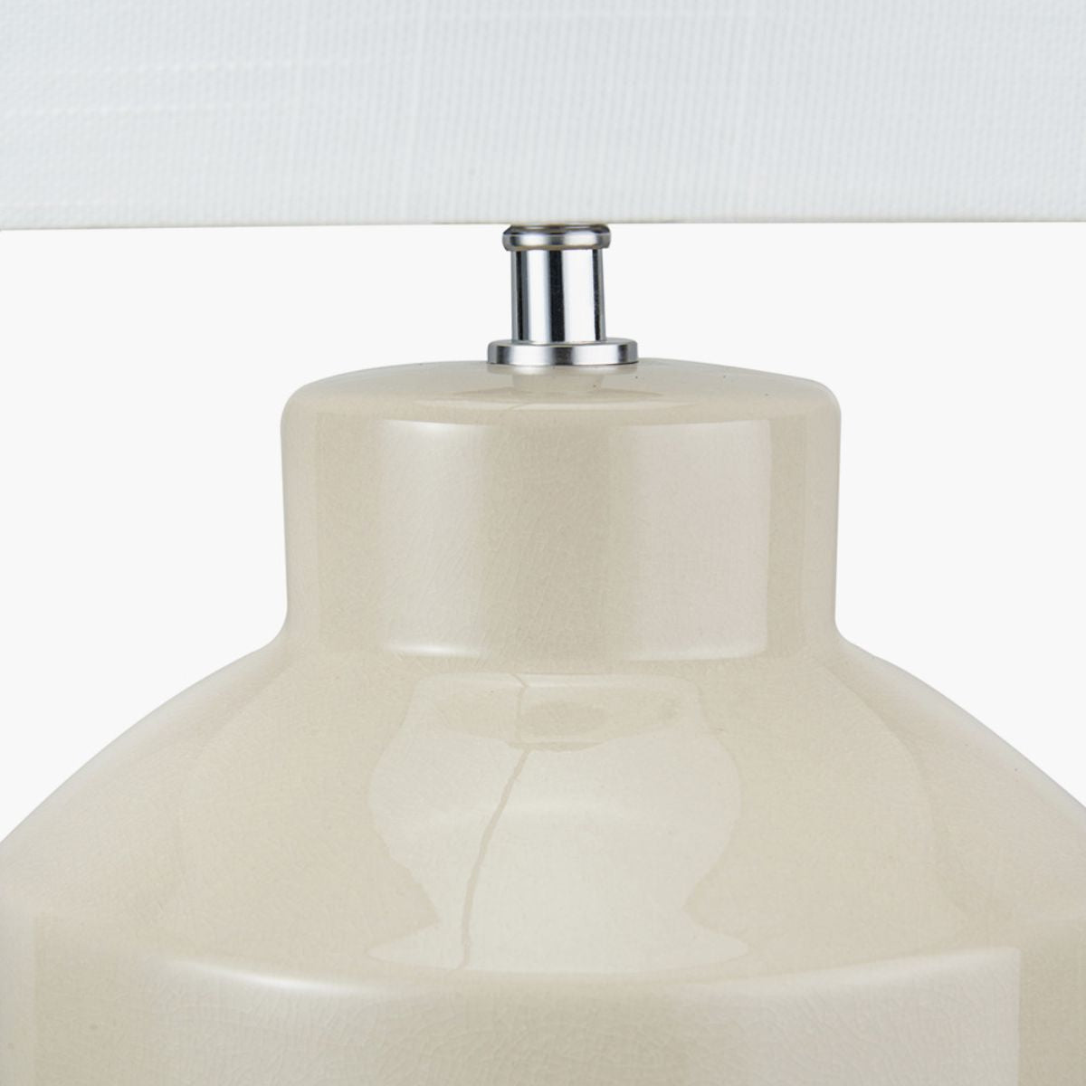 Pacific Lifestyle Nora Cream Crackle Effect Table Lamp