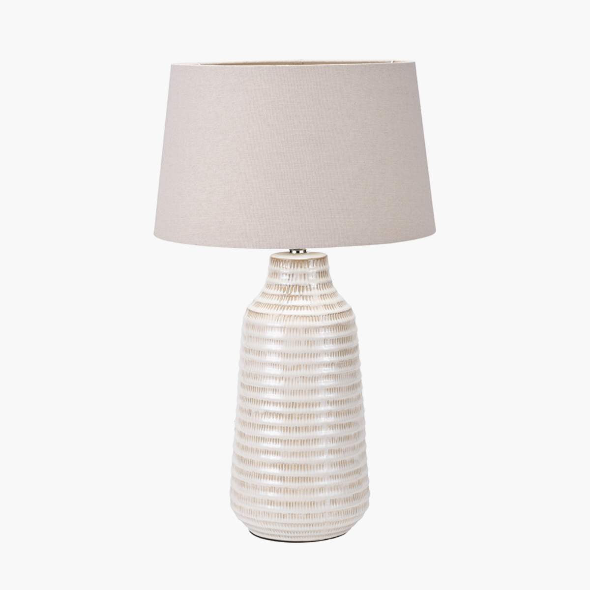 Pacific Lifestyle Nya Warm White Scratch Effect Ceramic Table Lamp