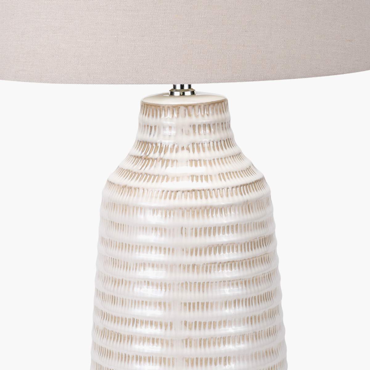Pacific Lifestyle Nya Warm White Scratch Effect Ceramic Table Lamp