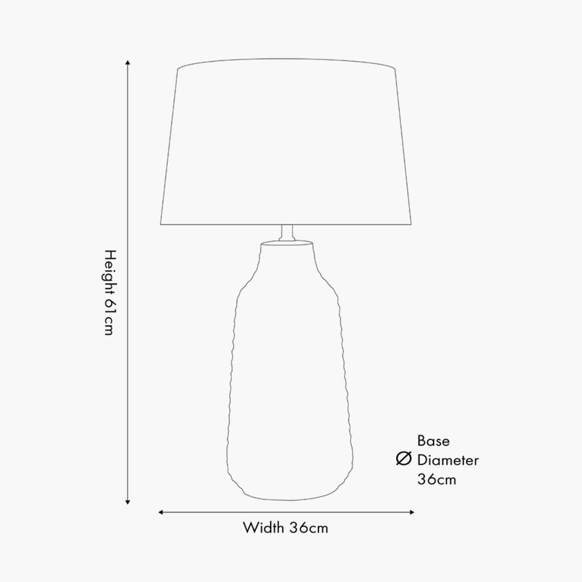 Pacific Lifestyle Nya Warm White Scratch Effect Ceramic Table Lamp