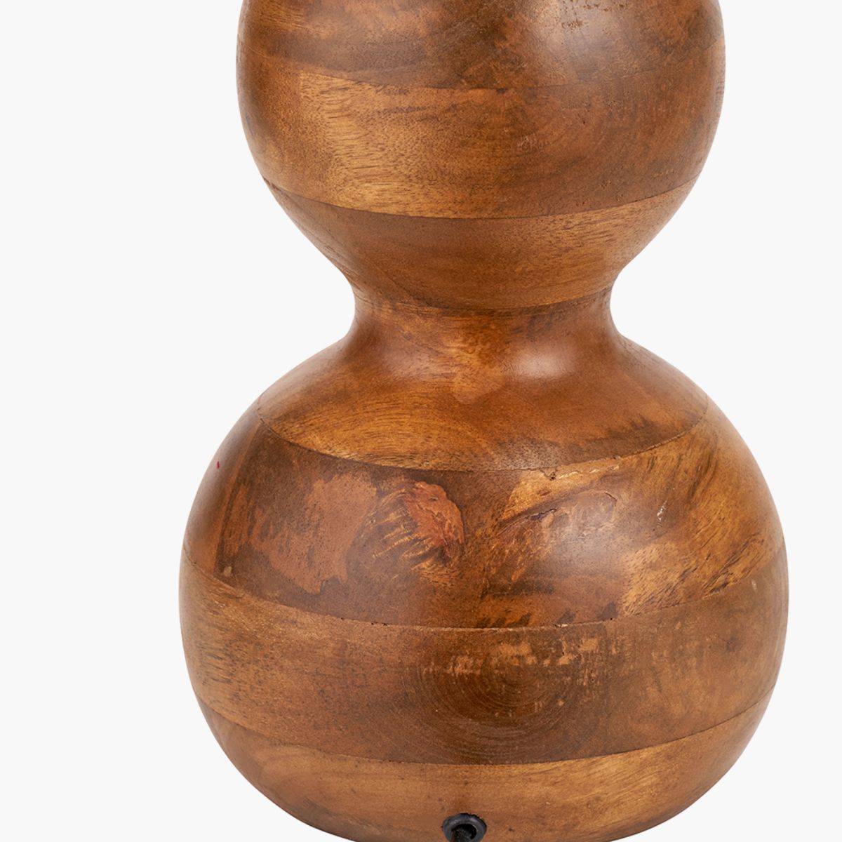 Pacific Lifestyle Nyari Brown Oiled Finish Mango Wood 3 Ball Design Table Lamp Base