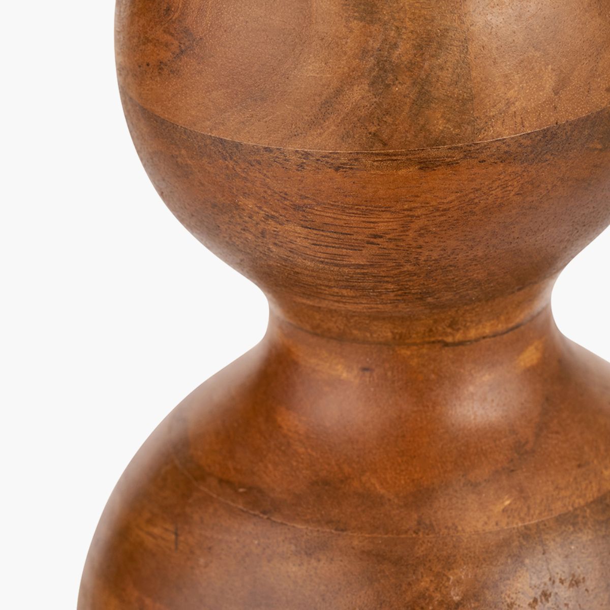 Pacific Lifestyle Nyari Brown Oiled Finish Mango Wood 3 Ball Design Table Lamp Base