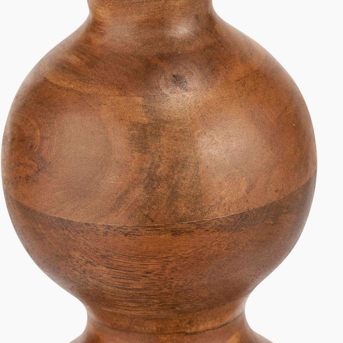 Pacific Lifestyle Nyari Brown Oiled Finish Mango Wood 3 Ball Design Table Lamp Base