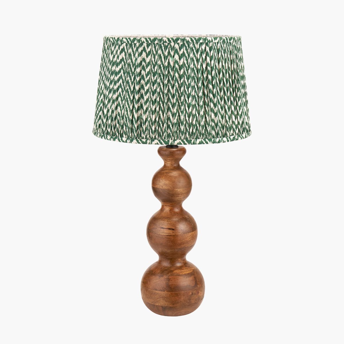 Pacific Lifestyle Nyari Brown Oiled Finish Mango Wood 3 Ball Design Table Lamp Base
