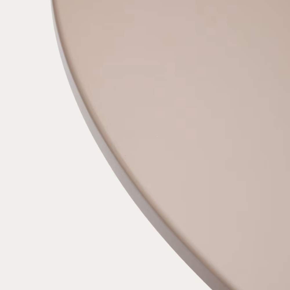 Kave Home Sedalis Round Outdoor Table – Steel Base with Taupe Aluminium Top Ø120cm