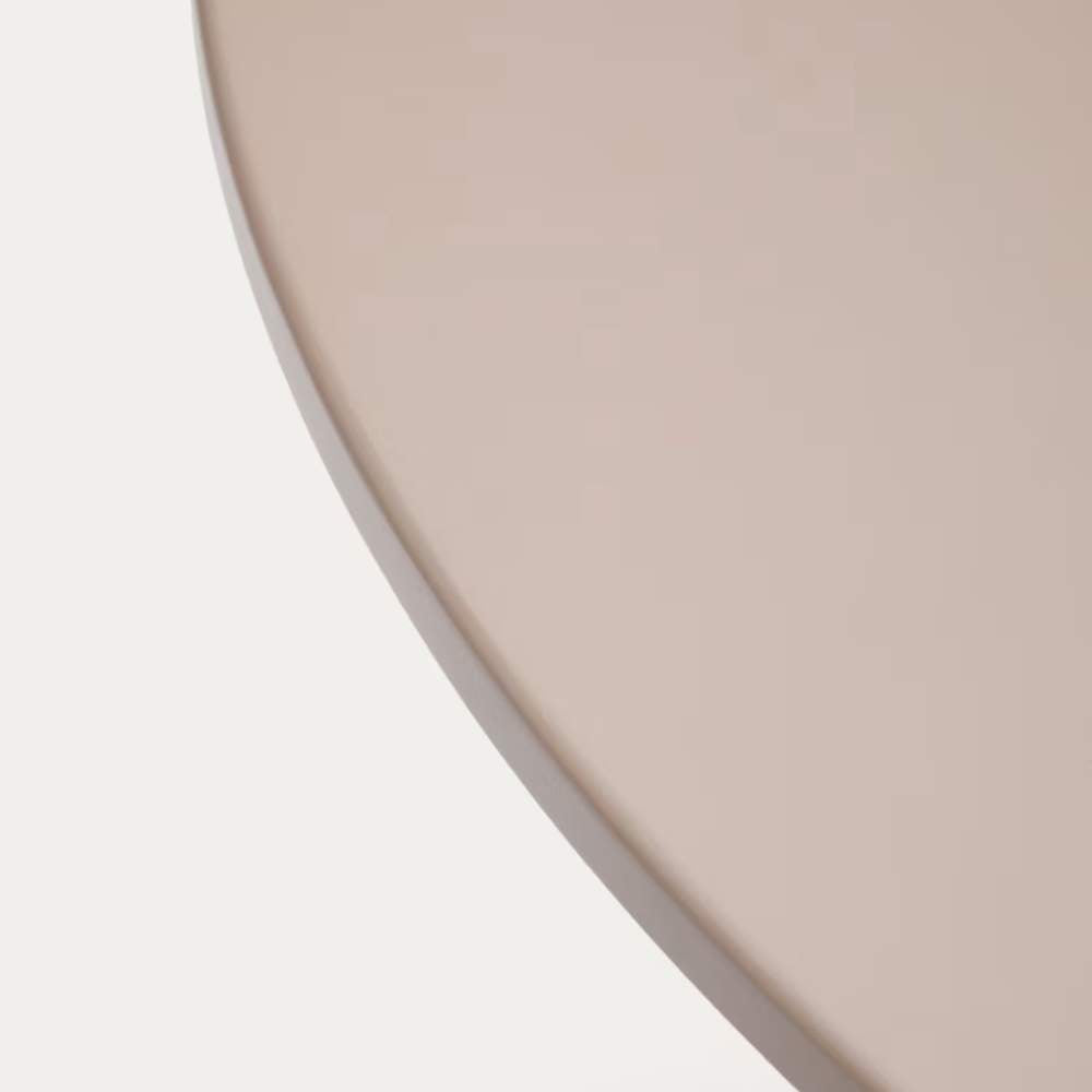 Kave Home Sedalis Round Outdoor Table – Steel Base with Taupe Aluminum Top Ø80cm