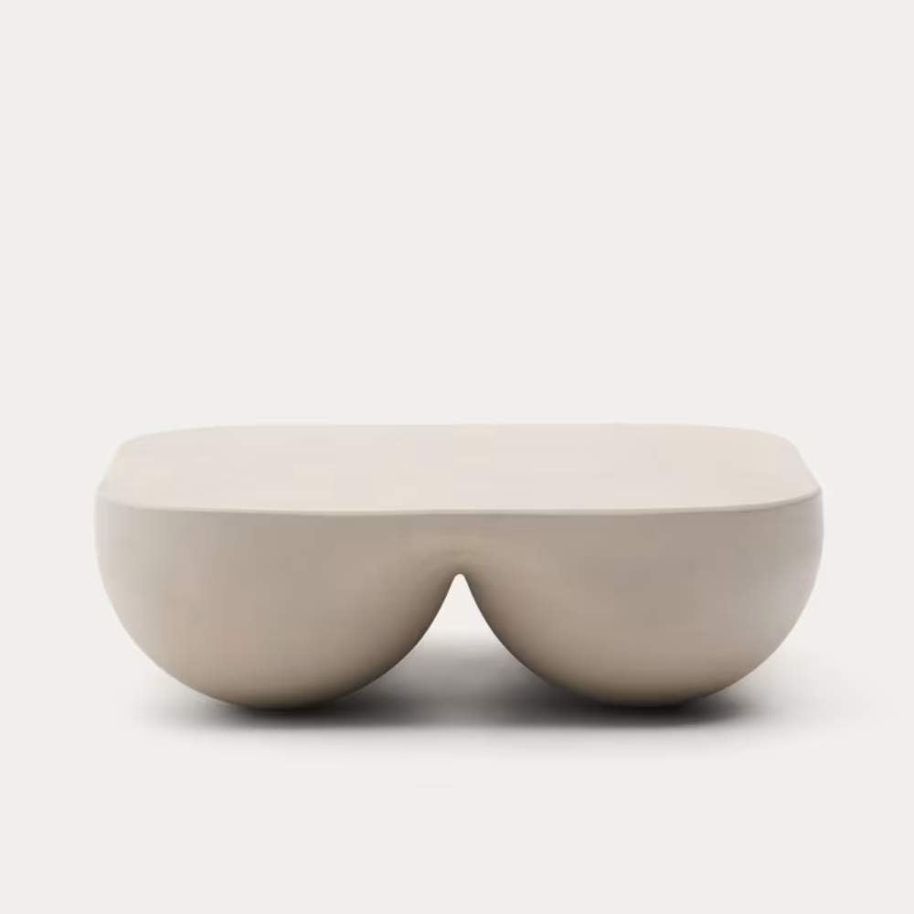 beau monde Kave Home Colba Polystone Coffee Table 100cm x 100cm