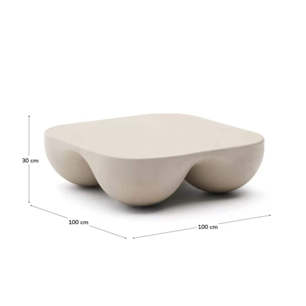 Kave Home Colba Polystone Coffee Table 100cm x 100cm
