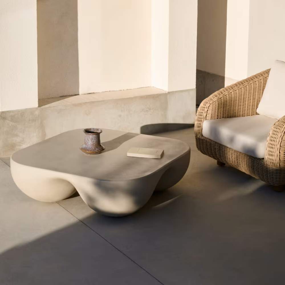 Kave Home Colba Polystone Coffee Table 100cm x 100cm