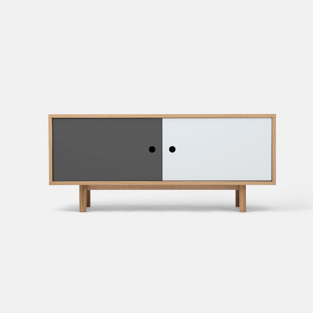 John Green Sideboard Oak with white and grey door