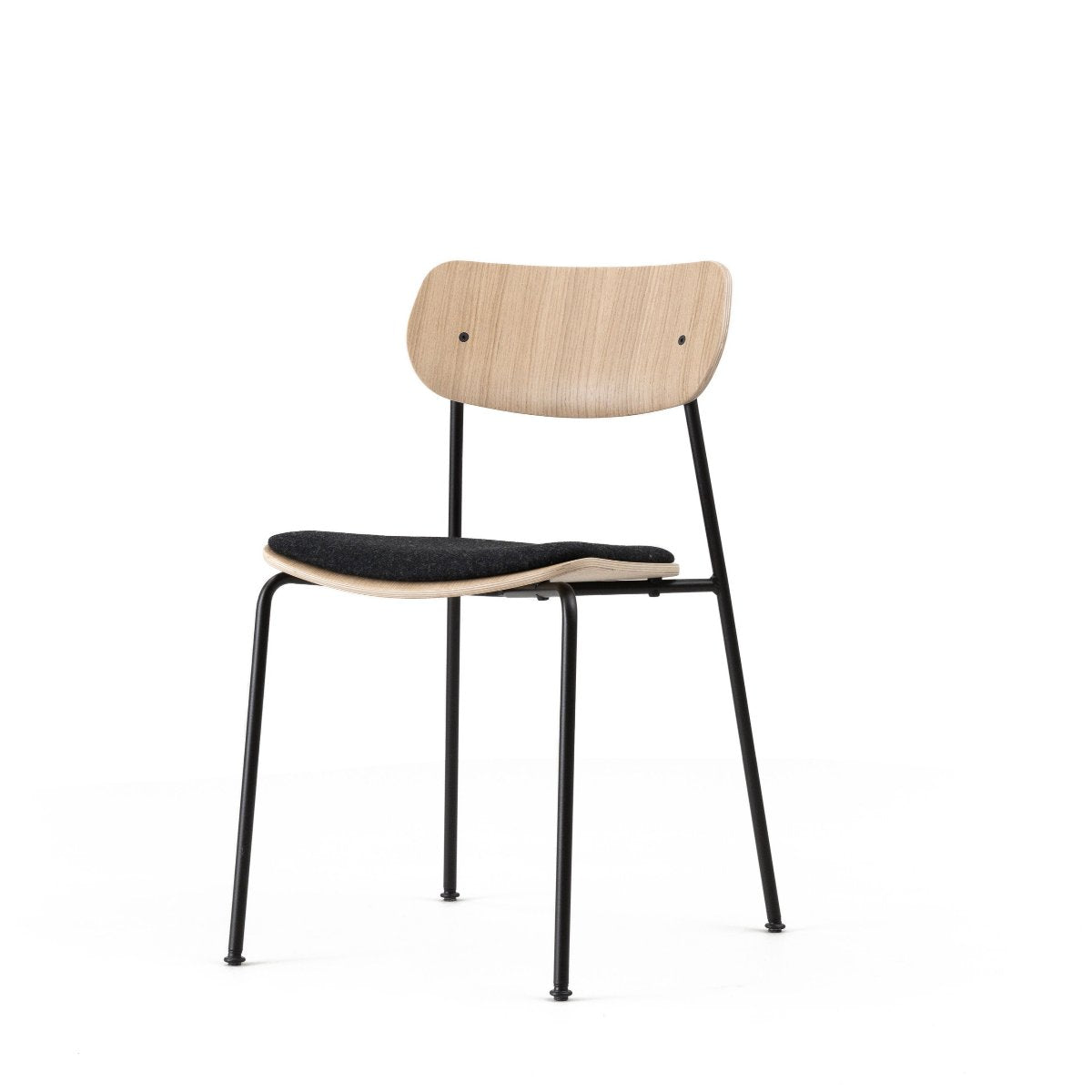 John Green Otis Tube Chair with Black Wool seat