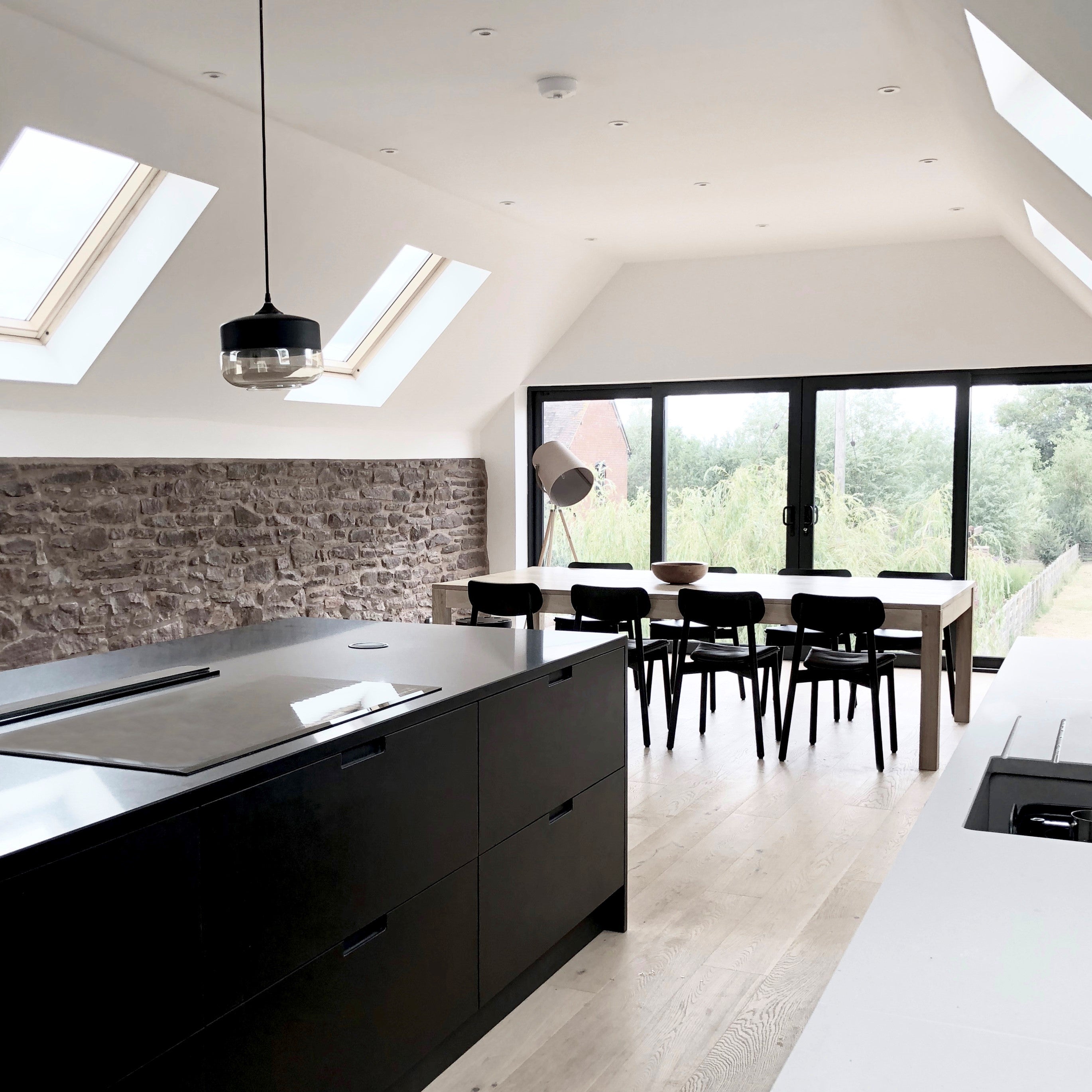 John Green Otis Black Chair kitchen oak