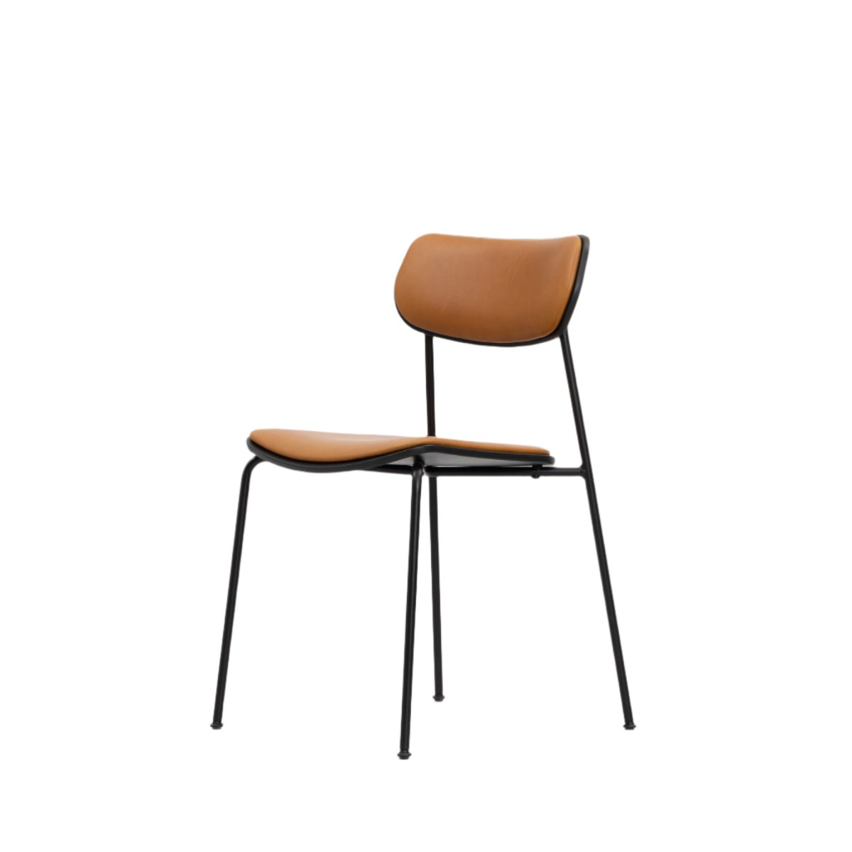 John Green Otis Tube Black Chair - Upholstered