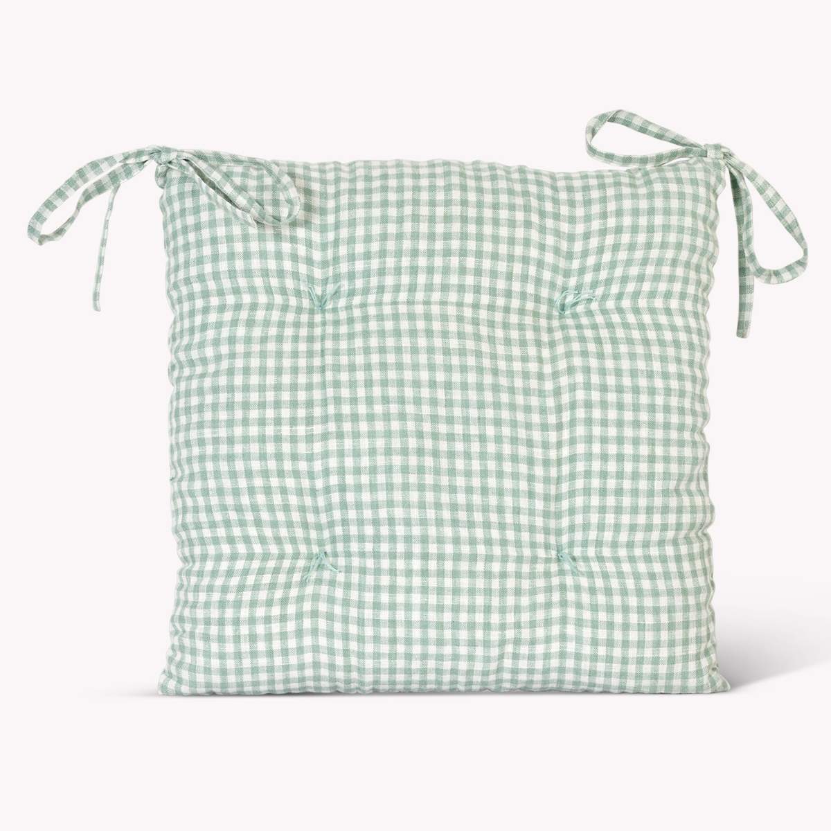 Garden Trading Oaksey Checked Seat Pad Rosemary