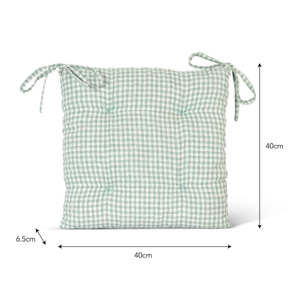 Garden Trading Oaksey Checked Seat Pad Rosemary