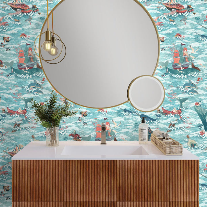 Brand Mckenzie Ocean Waves Wallpaper Coral Reef