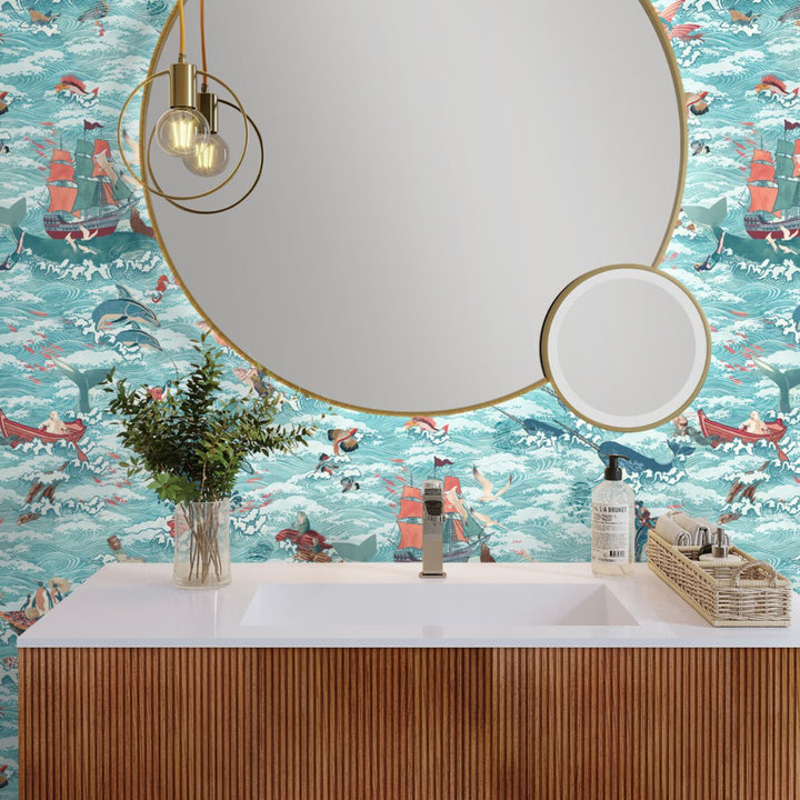 Brand Mckenzie Ocean Waves Wallpaper Coral Reef