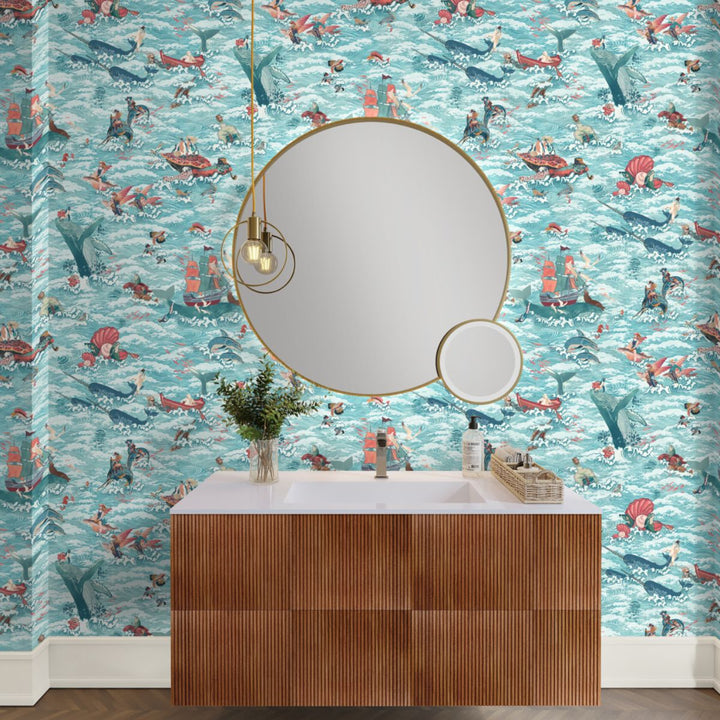 Brand Mckenzie Ocean Waves Wallpaper Coral Reef