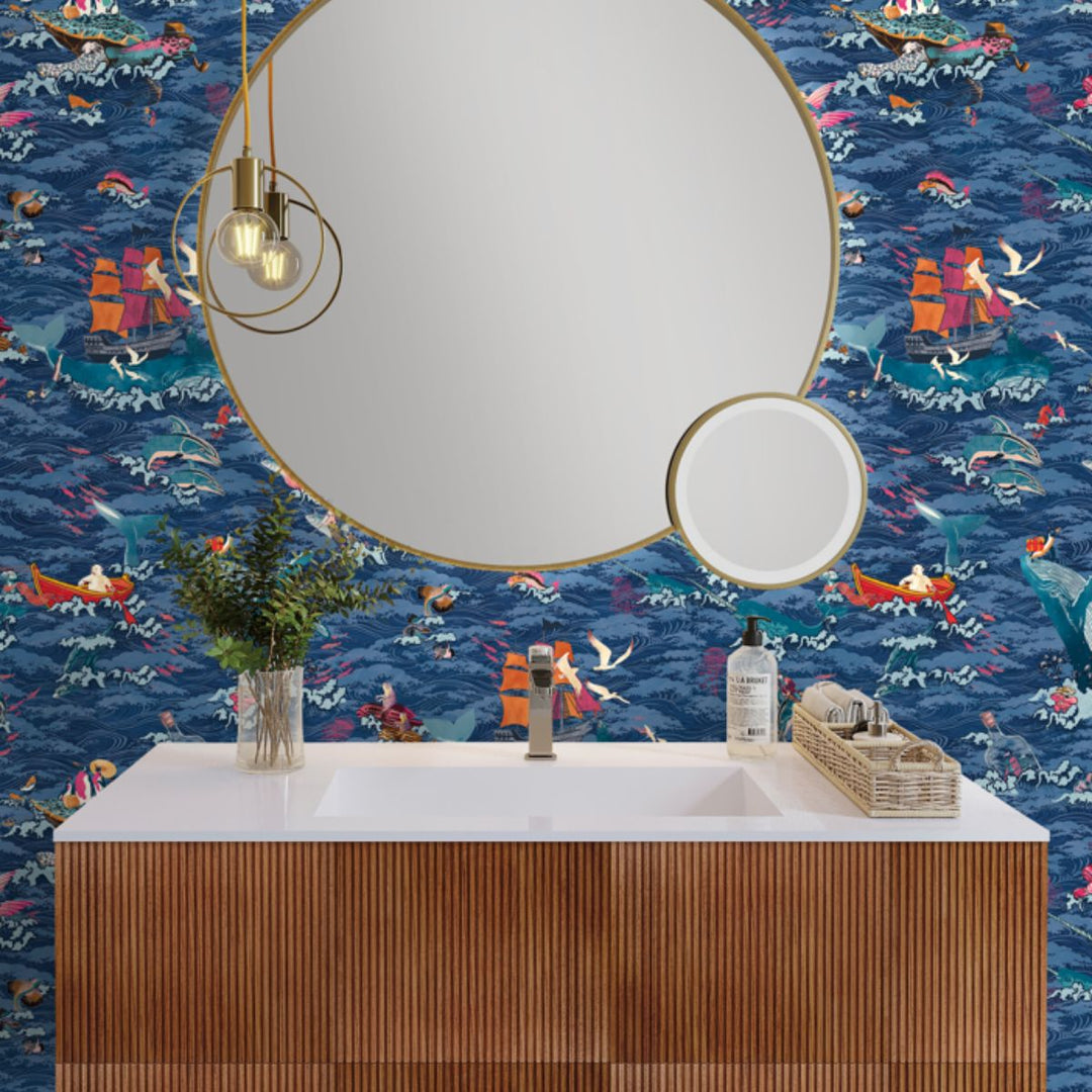 Brand Mckenzie Ocean Waves Wallpaper Deep Water