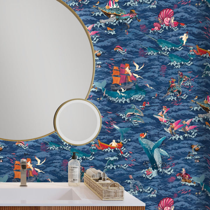 Brand Mckenzie Ocean Waves Wallpaper Deep Water