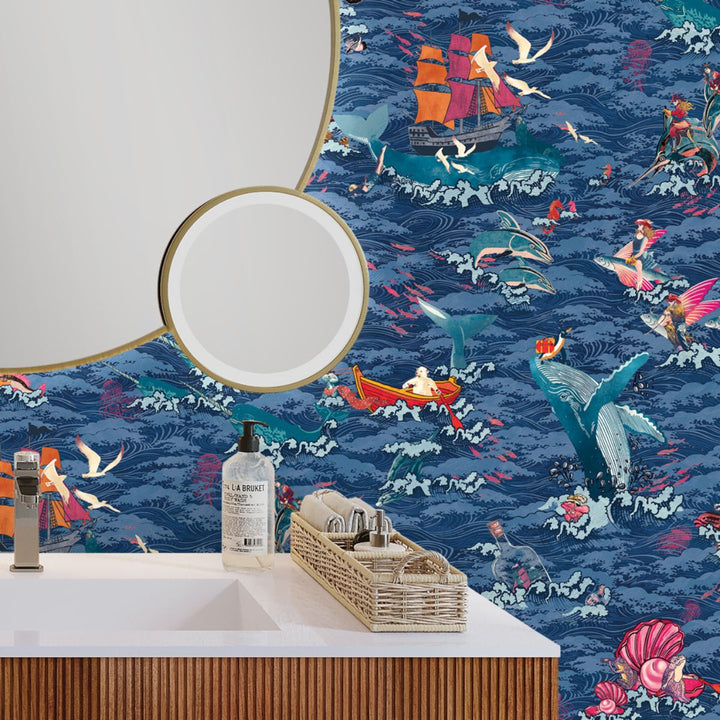 Brand Mckenzie Ocean Waves Wallpaper Deep Water