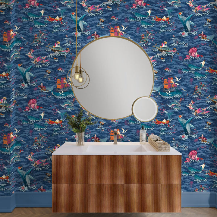 Brand Mckenzie Ocean Waves Wallpaper Deep Water