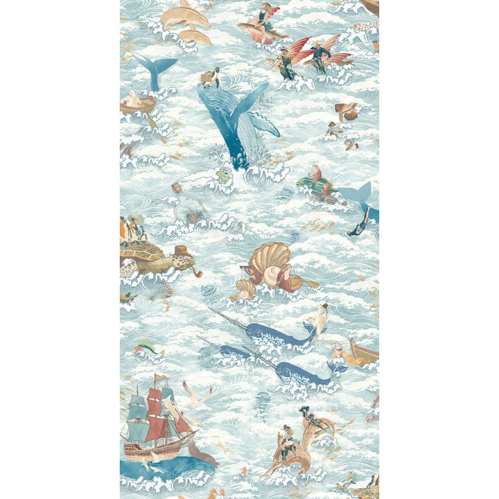 Brand Mckenzie Ocean Waves Wallpaper Pale Tide