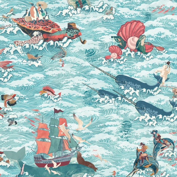 Brand Mckenzie Ocean Waves Wallpaper Coral Reef