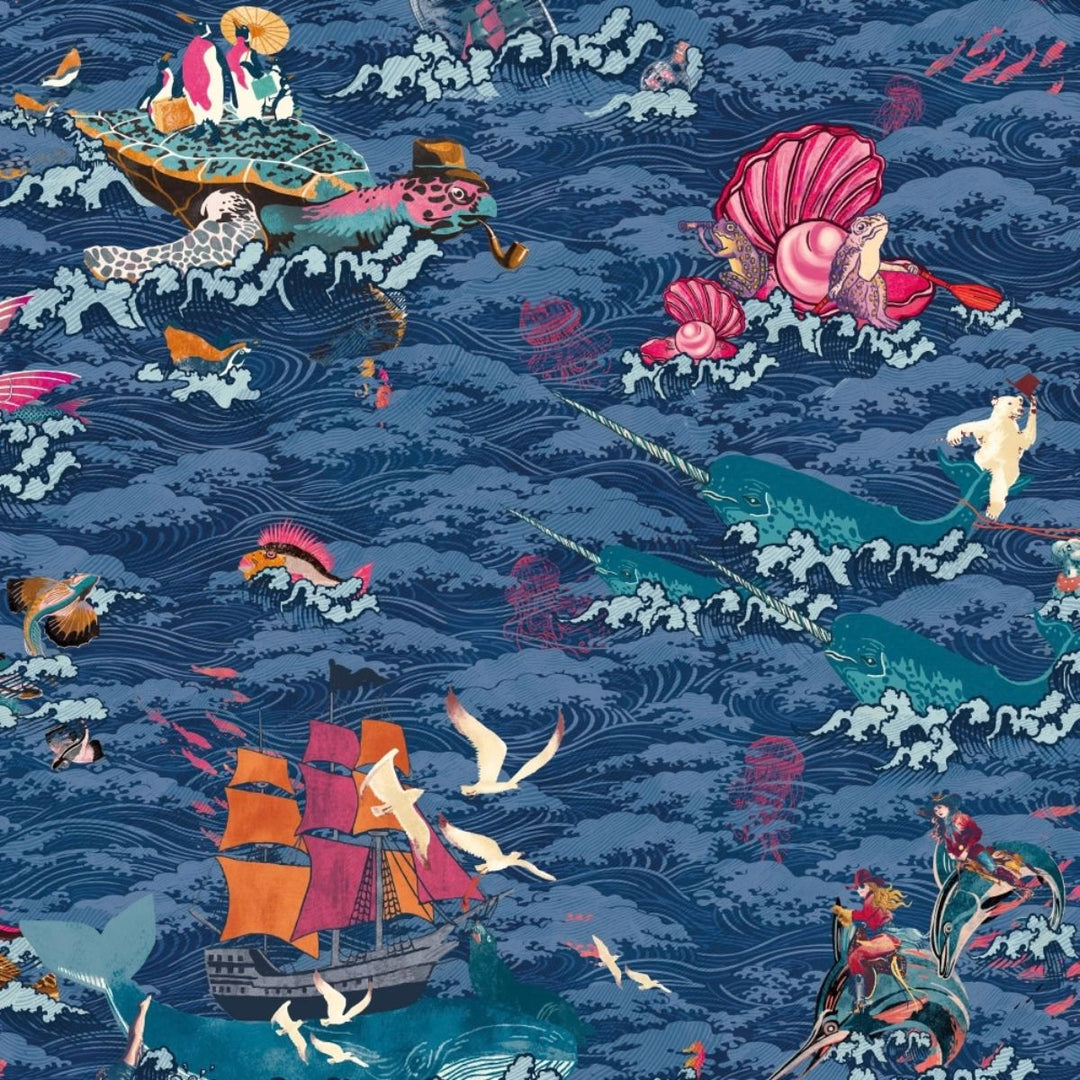 Brand Mckenzie Ocean Waves Wallpaper Deep Water